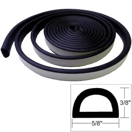 Taco Marine Weather Seal 10'l x 3/8"h x 5/8"w - Black - Boat Equipment and Parts - Model 11005713. image {1}
