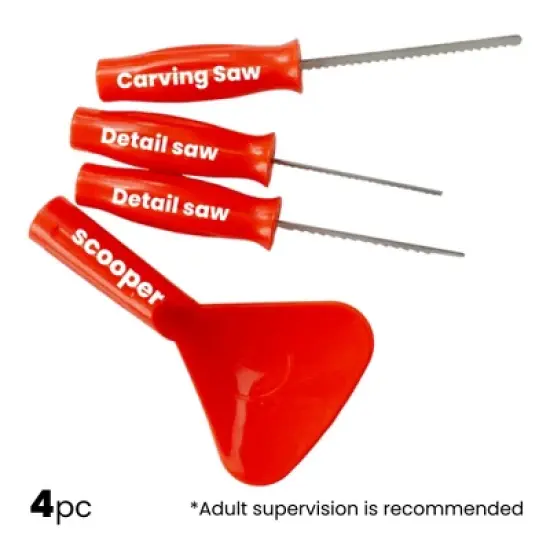 Northlight Halloween Pumpkin Carving Kit with Stencils - 4-Piece image {2}