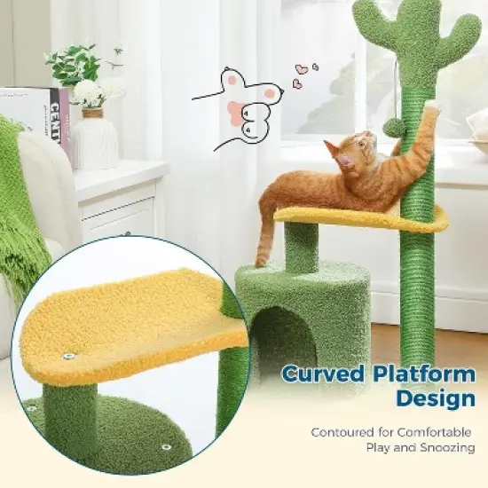 Multi-Level Indoor Cat Tree with Perch & Ball & Scratching Posts image {13}