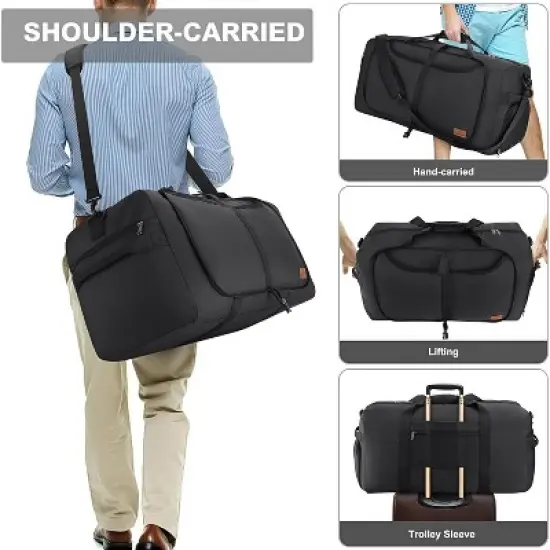 150L Large Waterproof Bag for Men Travel, Extra Large Trave Duffle Bag with Shoe Compartment image {5}