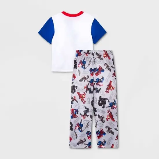 Boys' Marvel 5pc Pajama Set - Blue/White/Black image {1}