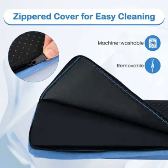 Costway 7 FT Folding Balance Beam Foam Floor Gymnastic Beam with Carrying Handles Blue/Purple/Khaki image {6}