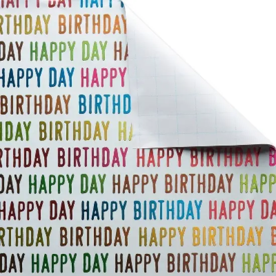 Happy Birthday Colorful Print Wrapping Paper - Spritz&trade;: Multicolor Typography Gift Wrap for All Occasions, 90.4" x 30" image {2}