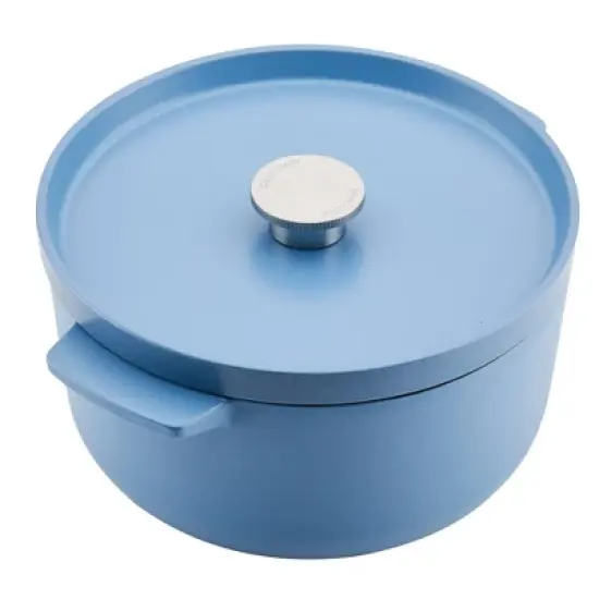 KitchenAid 6qt Enameled Cast Iron Induction Dutch Oven Blue Velvet image {10}