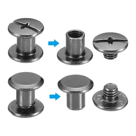 Unique Bargains Steel Leather Belt Scrapbook Binding Kits M5 Chicago Screws 100 Sets image {3}