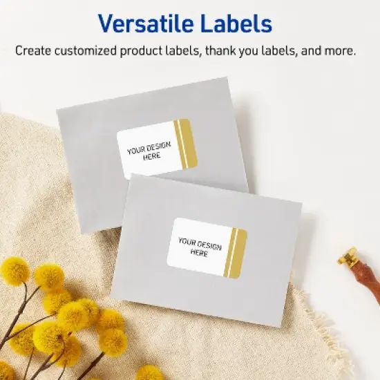 Avery 2" x 3" Labels, Gold Double-Dipped Edge, 80 ct image {5}