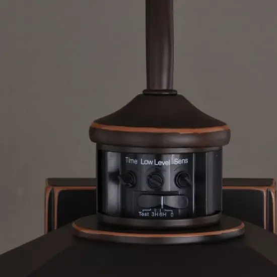 VAXCEL Yosemite Bronze Motion Sensor Dusk to Dawn Rustic Outdoor Wall Light White Glass image {12}