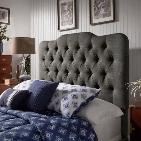 Edensor Adjustable Diamond Tufted Camel Back Bed - Inspire Q image {2}
