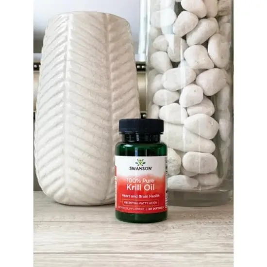 Swanson EFAs100% Pure Krill Oil, Cardiovascular, Skin & Brain Health Support, Helps Promote Healthy Blood Sugar Metabolism, 500 mg (60 Softgels) image {2}