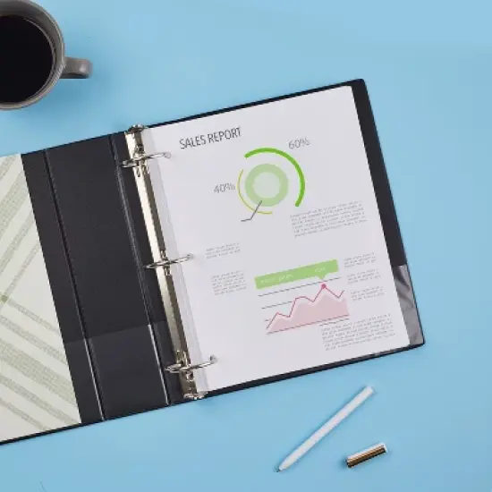 Avery Economy 3 Ring Binder, 3" Round Rings, 1 Black Binder (03602) image {6}