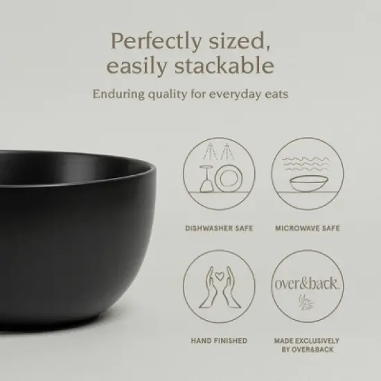 over&back 2.3qt Coupe Hand-Finished Stoneware Tall Serving Bowl Semi-Matte image {2}