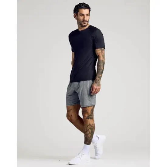 Men's Black Active Mesh Crew - True Classic image {6}