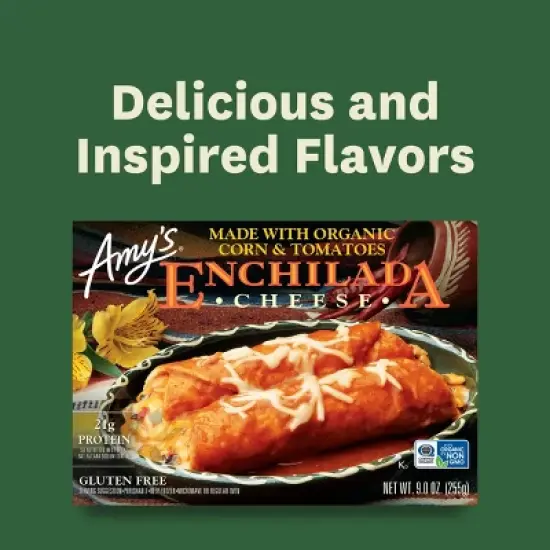Amy's Organic Gluten Free Frozen Corn & Tomatoes Enchilada - 9oz image {8}
