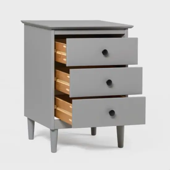 Stiva Classic Mid-Century Modern 3 Drawer Nightstand - Saracina Home image {14}