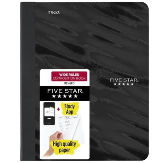 Five Star Active Comp Book Black Wide Ruled 80ct image {7}