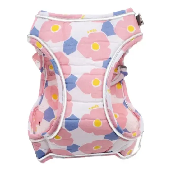 Unique Bargains Dog Harness and Leash with Reflective Strip Large Pink 1 Set image {4}