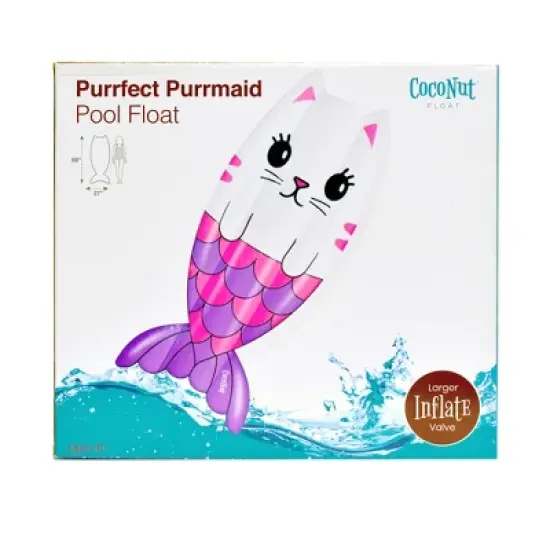 CocoNut Float Purrfect Purrmaid Pool Float image {1}