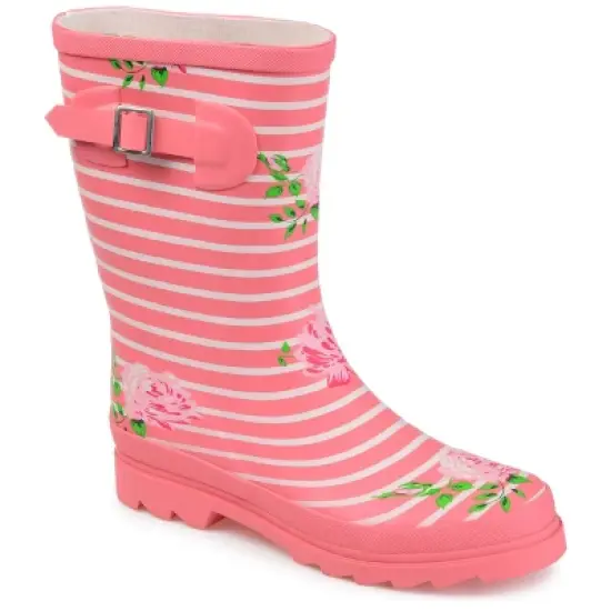 Journee Collection Womens Seattle Block Heel Rain Boots image {11}
