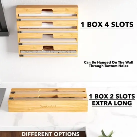 SpaceAid WrapNeat 4 in 1 Wrap Organizer with Cutter and Labels,Compatible with 12" Roll image {4}