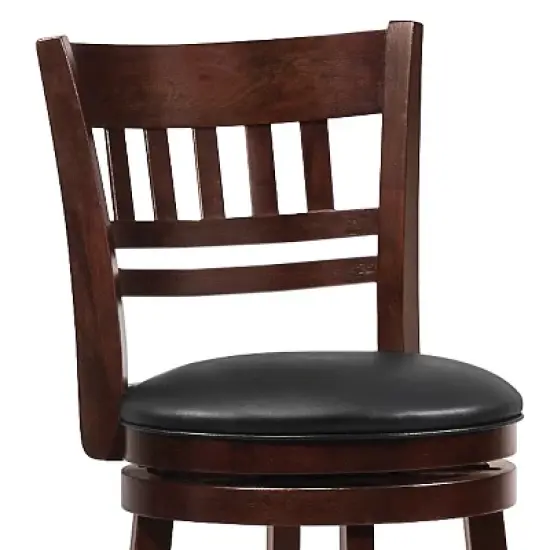 Wolcott Swivel 24" Counter Height Barstool - Charcoal Heather - Inspire Q image {1}