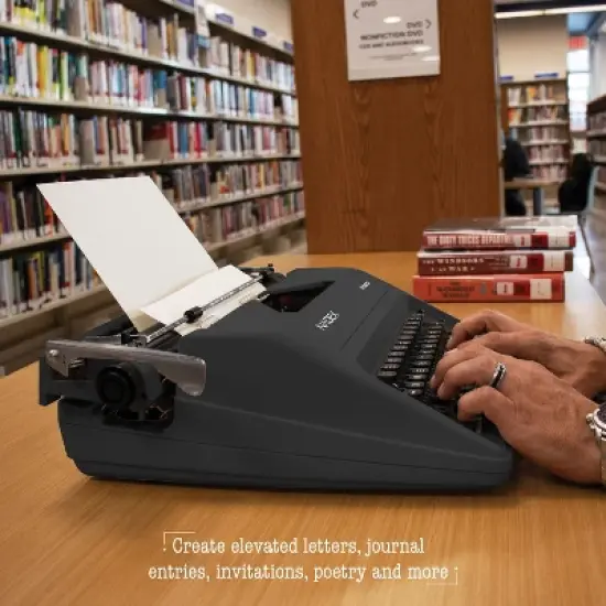 Nadex Coins&trade; Pioneer Manual Typewriter with Durable Travel Case (Black) image {7}