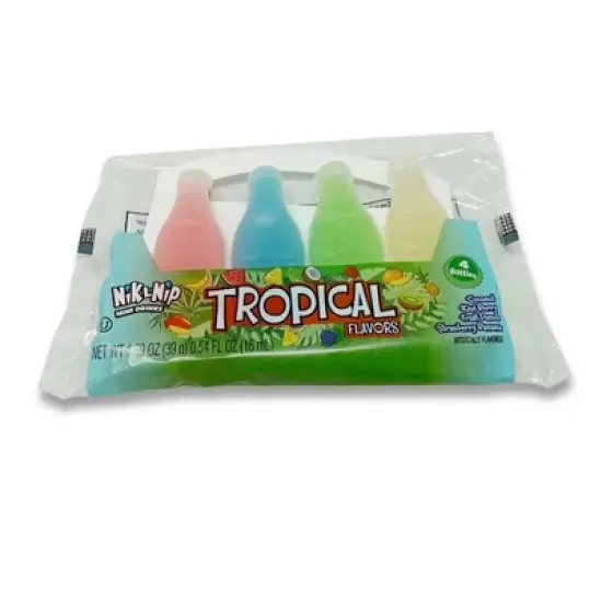 Nik-L-Nip Wax Bottles 4 ct. &ndash; Classic Retro Candy with 4 Tropical Flavors &ndash; Available in 1 Pack, 6 Pack, or 18 Pack image {5}