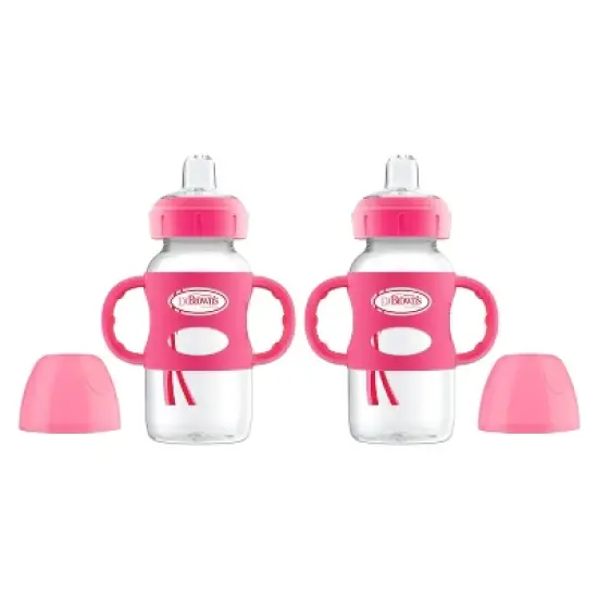 Dr. Brown's Wide-Neck Sippy Bottle with Handles - 2pk image {5}
