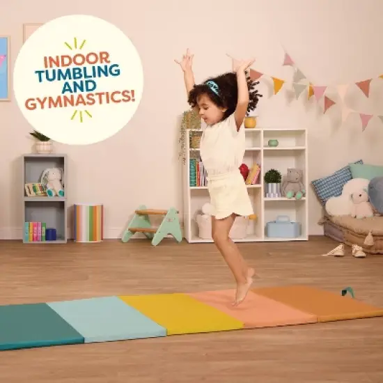 B. toys Wonder Tumble Mat Folding Gymnastics Playmat image {4}