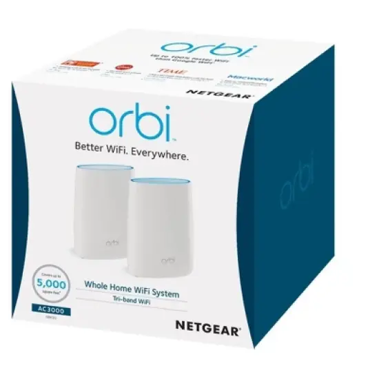 NETGEAR RBK50-100NAR Orbi Home Mesh WiFi 2 Pack System - Certified Refurbished image {5}