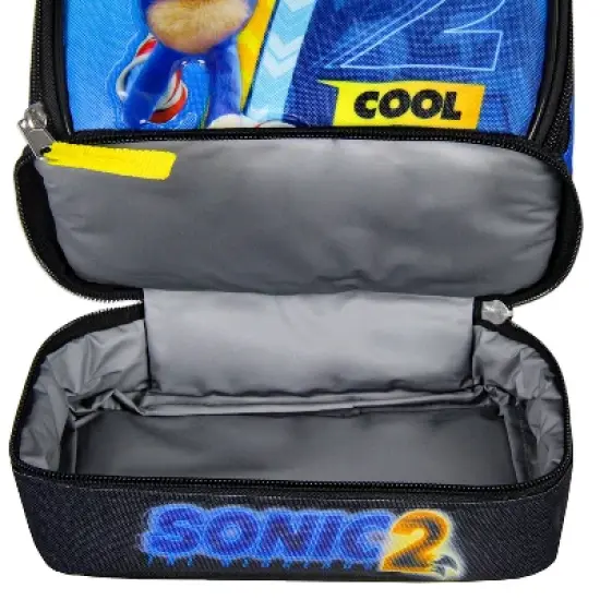 Sonic the Hedgehog 2 Fast 2 Cool Dual Compartment Insulated Lunch Box Blue image {4}