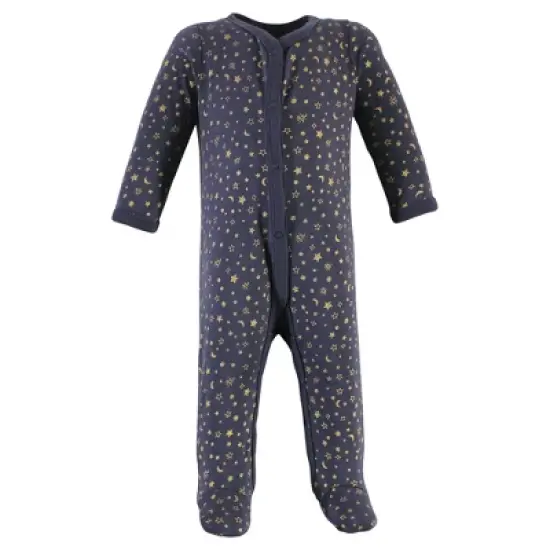 Hudson Baby Infant Boy Cotton Snap Sleep and Play 2pk, Space image {3}