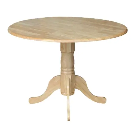 42" Mason Round Dual Drop Leaf Dining Table - International Concepts image {3}