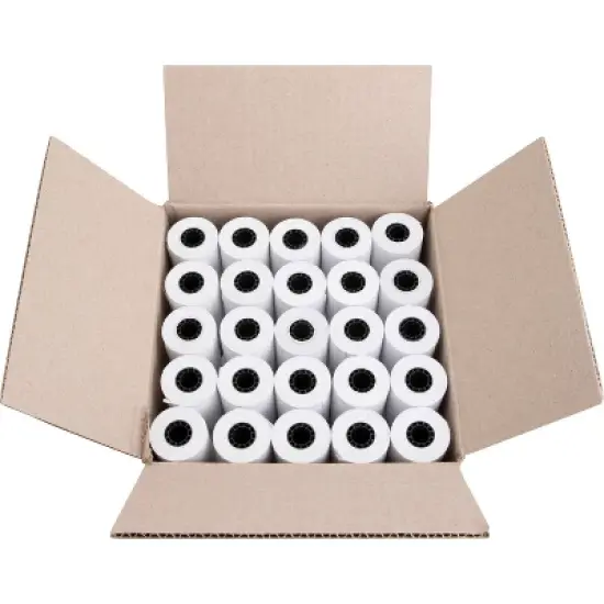 Business Source Portable Printer Thermal Rolls Carton BPA Free White image {6}