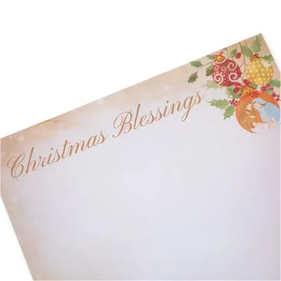 Faithful Finds 100 Sheets Christmas Blessings Letterhead Stationery Printer Paper (8.5 x 11 in.) image {4}