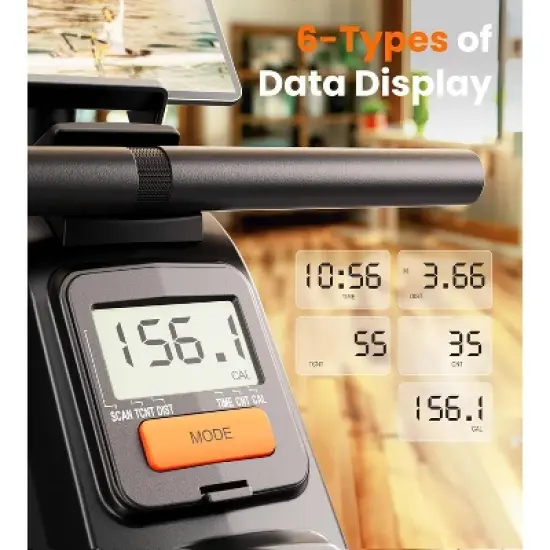 YOSUDA Magnetic/Water Rowing Machine 350 LB Weight Capacity - Rower Machine for Home Use with Bluetooth, App Supported image {3}