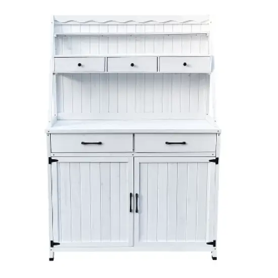 Cesicia 64.5 x 45.5 x 18.9 inch Outdoor Potting Bench Table, Tableside cabinet tool cabinet, Storage Cabinet For Garden, Patio, Greenhouse image {6}