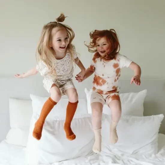 Goumikids 2pk organic cotton kids knee-high socks image {3}