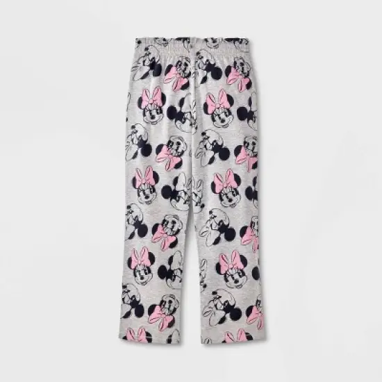 Girls' Disney Minnie Mouse Adaptive Pants - Heather Gray image {1}