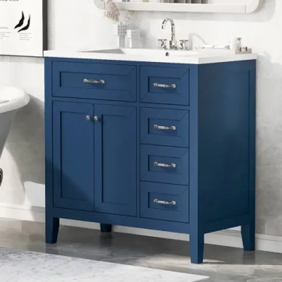 36" Bathroom Vanity with Drawers and Sink - ModernLuxe image {13}