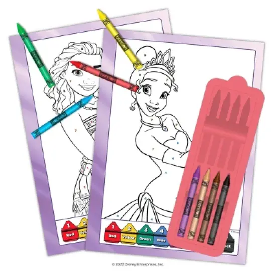 Disney Princess Color by Number with Crayons image {3}