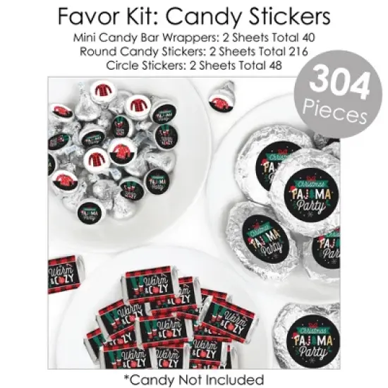 Big Dot of Happiness Christmas Pajamas - Holiday Plaid PJ Party Supplies - Banner Decoration Kit - Fundle Bundle image {7}