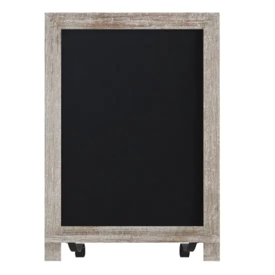 Emma and Oliver Rustic Vintage Tabletop or Wall Hanging Chalkboard with Magnetic Surface and Folding Legs image {7}