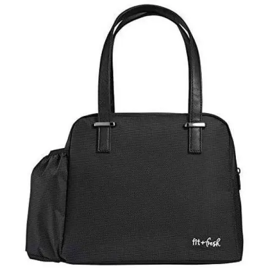 Fit & Fresh Laketown Lunch Bag with Containers and SS Water Bottle - Black image {1}
