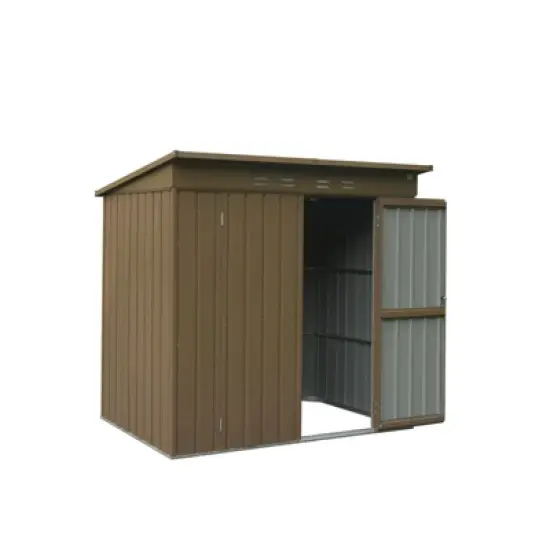 Syemin Deck Boxes Durable, Horizontal Compact Storage Shed for Garden, Backyard, Patio, Closet Deck Box, Brown, 75.2"*47.44"*71.85" image {5}
