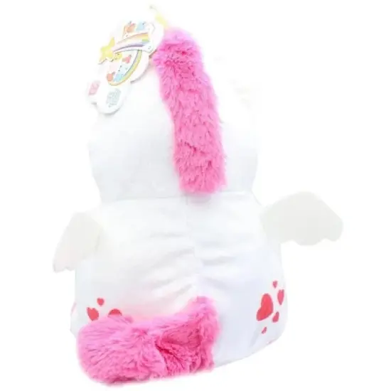 Se7en20 Glitter Galaxy White UniCow Plush 12 Inch - Pink Hair image {1}