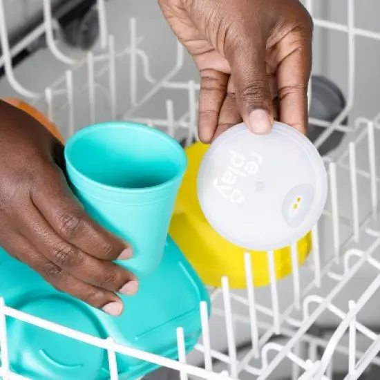 Re-Play 6oz Tiny Tumbler with Snap-on Training Lids - 4pk image {3}