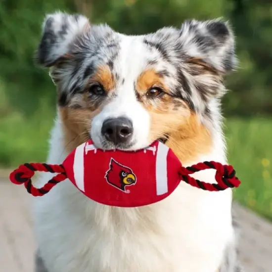 NCAA Louisville Cardinals Nylon Football Dog Toy image {2}