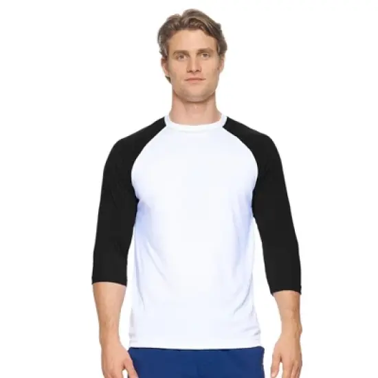 Expert Brand USA-Made Men's DriMax&trade; &frac34; Baseball Athletic Shirt image {9}