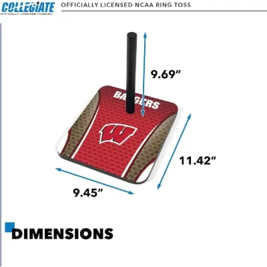 NCAA Wisconsin Badgers Solid Wood Quoits Toss Game image {2}