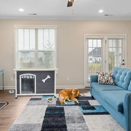 VASIP Outdoor Large Wooden Dog House - Waterproof, Windproof and Warm, Easy-Assemble,Dog Kennel image {9}